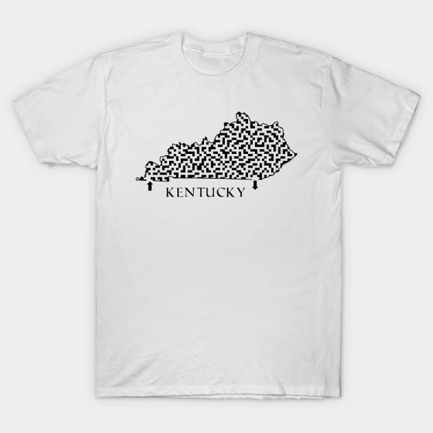 State of Kentucky Maze T-Shirt by gorff